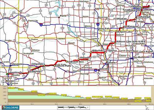 Small map of possible route.  Click for larger view.